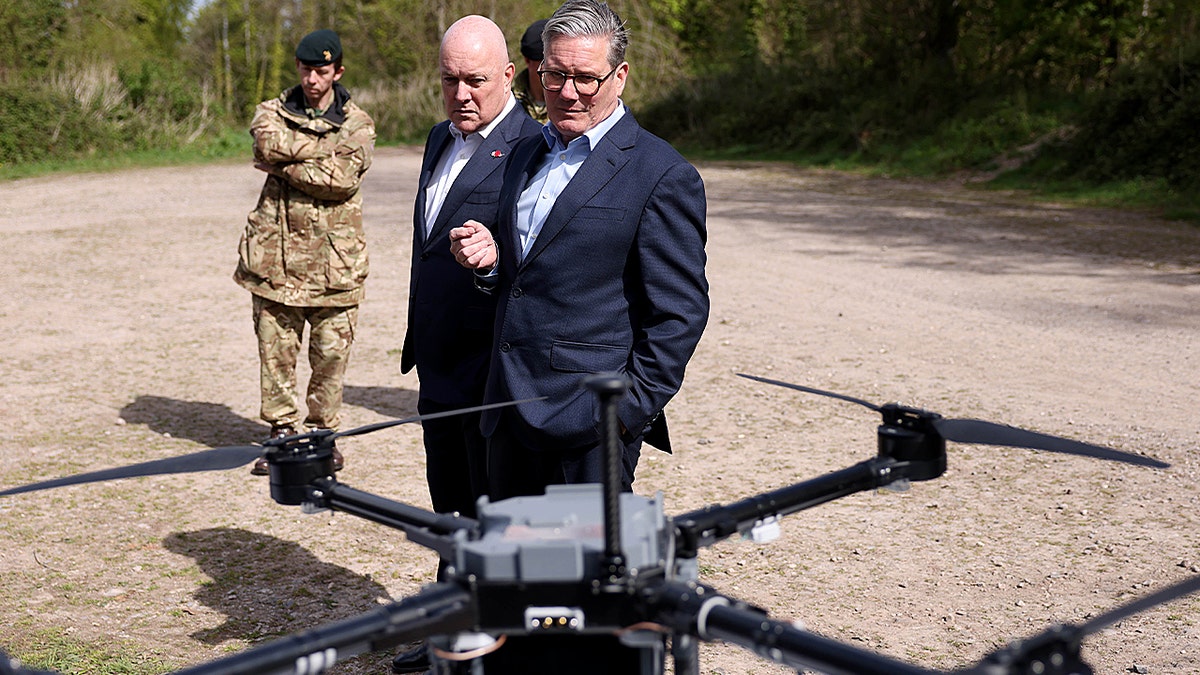 Keir Starmer and drone