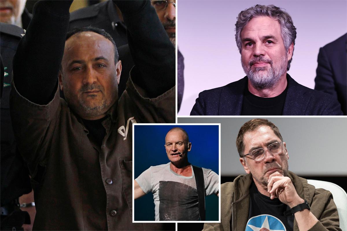 A-listers Mark Ruffalo, Javier Bardem, Sting call for release of Marwan Barghouti, jailed Palestinian terrorist