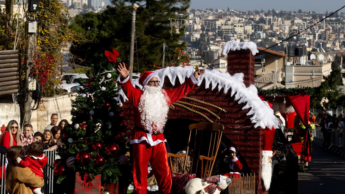 40th annual Christmas parade heading towards the Basilica of the Annunciation on December 24, 2025 in Nazareth