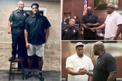 NBA icon Shaquille O’Neal assists 7-foot-3 police recruit who failed exam by one point in dream to become tallest cop in Texas