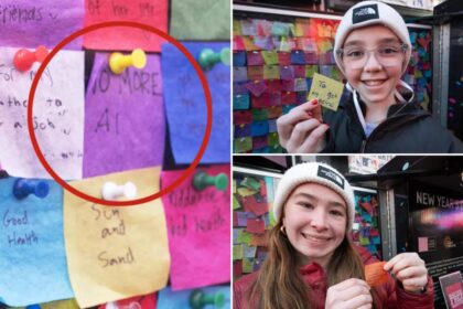 Exclusive | Thousands share heartfelt hopes and dreams on NYC’s New Year’s Eve Wishing Wall: ‘No more AI’