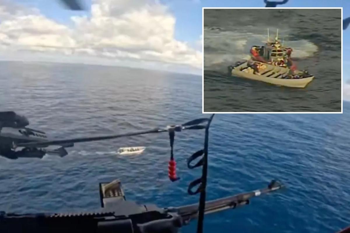 Coast Guard helicopter sniper takes out narco-boat engines, seizes more than 20,000 pounds of cocaine