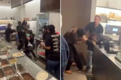 Violent caught-on-video brawl between customers and Connecticut Chipotle workers sparks police investigation