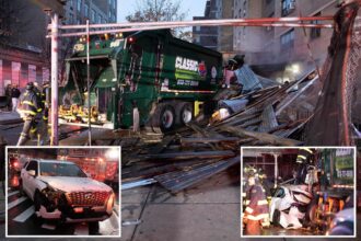 Woman killed in East Harlem scaffolding collapse after garbage truck crash