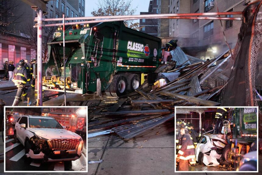 Woman killed in East Harlem scaffolding collapse after garbage truck crash