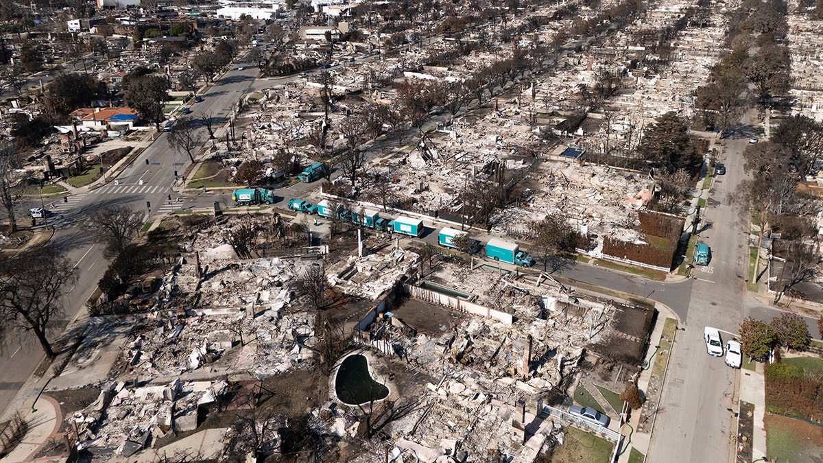 Palisades fire drone footage