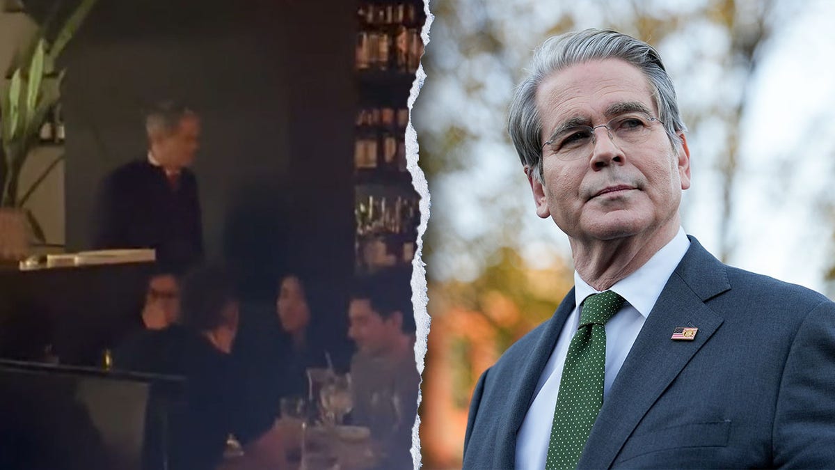 Treasury Secretary Scott Bessent in two images