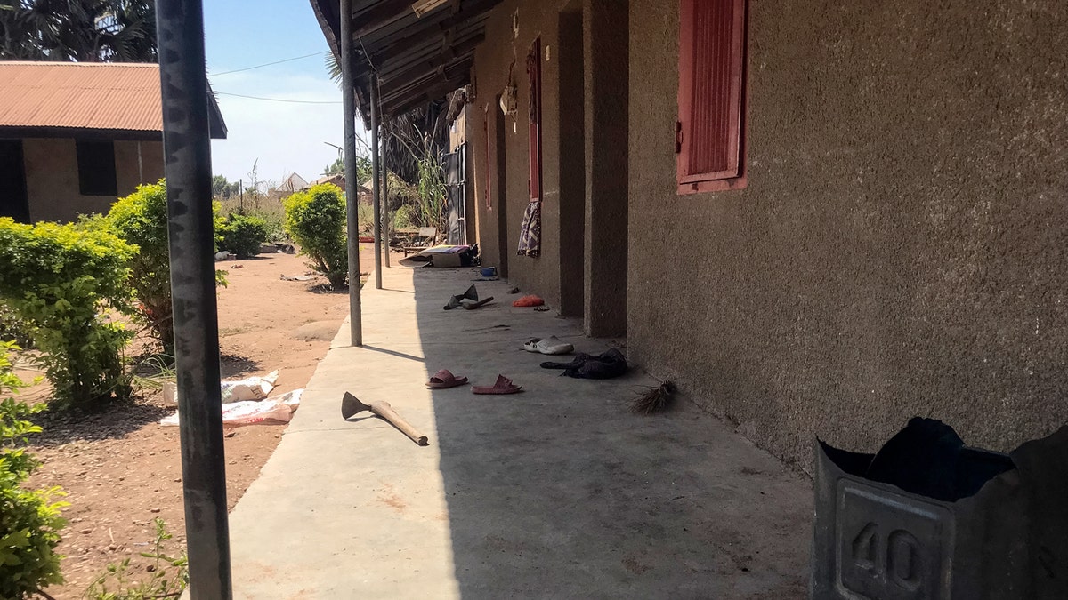 Items left outside the school.