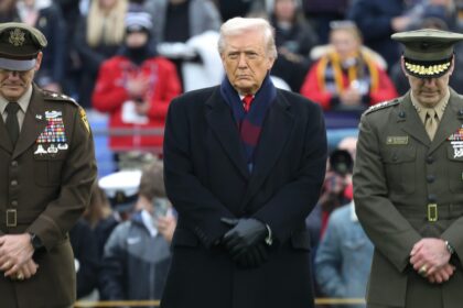 Protests erupt outside Army-Navy game amid Trump’s attendance