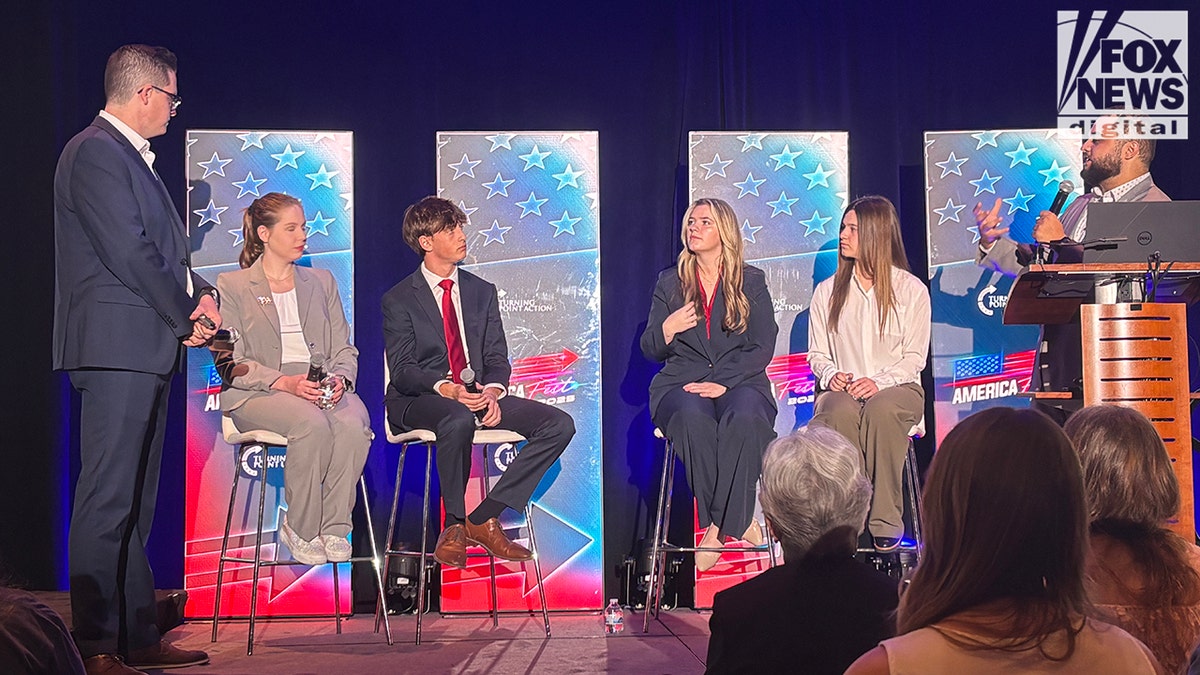 Students on panel at AmericaFest 2025 in Phoenix