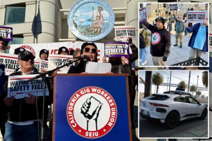 Calif. Uber and Lyft drivers protest Waymo taxis, urging state officials to further regulations