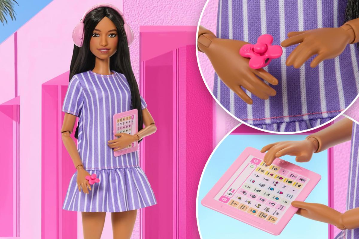 Meet Mattel’s autistic Barbie doll — who carries a fidget spinner and avoids eye contact