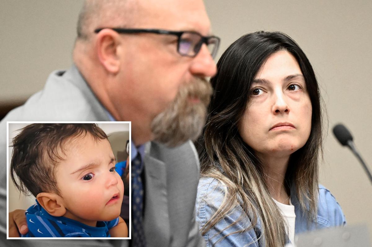 Haggard-looking Rebecca Haro appears in court on charges of torturing 7-month-old son Emmanuel to death