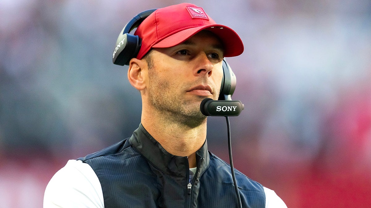 Jonathan Gannon stands on the sideline
