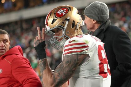 49ers’ George Kittle carted off field with Achilles injury during Wild Card Round vs Eagles: reports