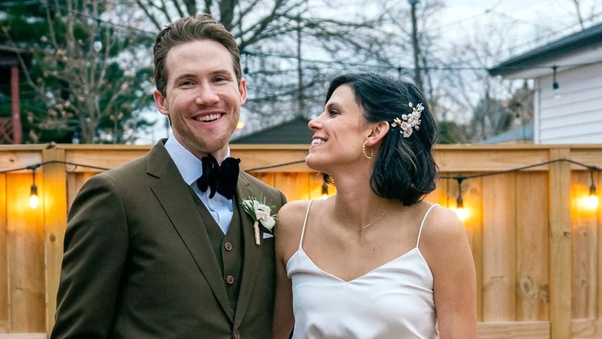 Spencer and Monique Tepe on wedding day