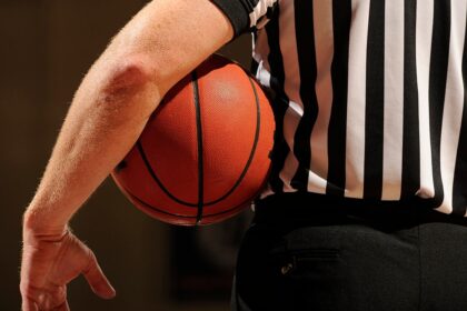 Middle school basketball fight results in adult getting tased as announcer nonchalantly calls the action