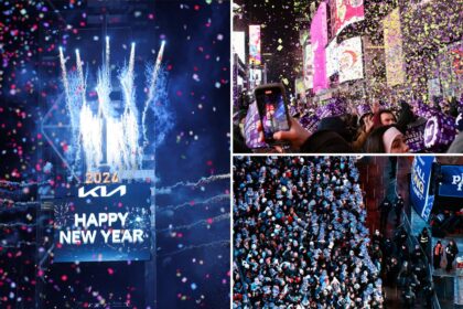 Thousands of New Year’s Eve revelers brave frigid weather for Times Square ball drop to ring in 2026