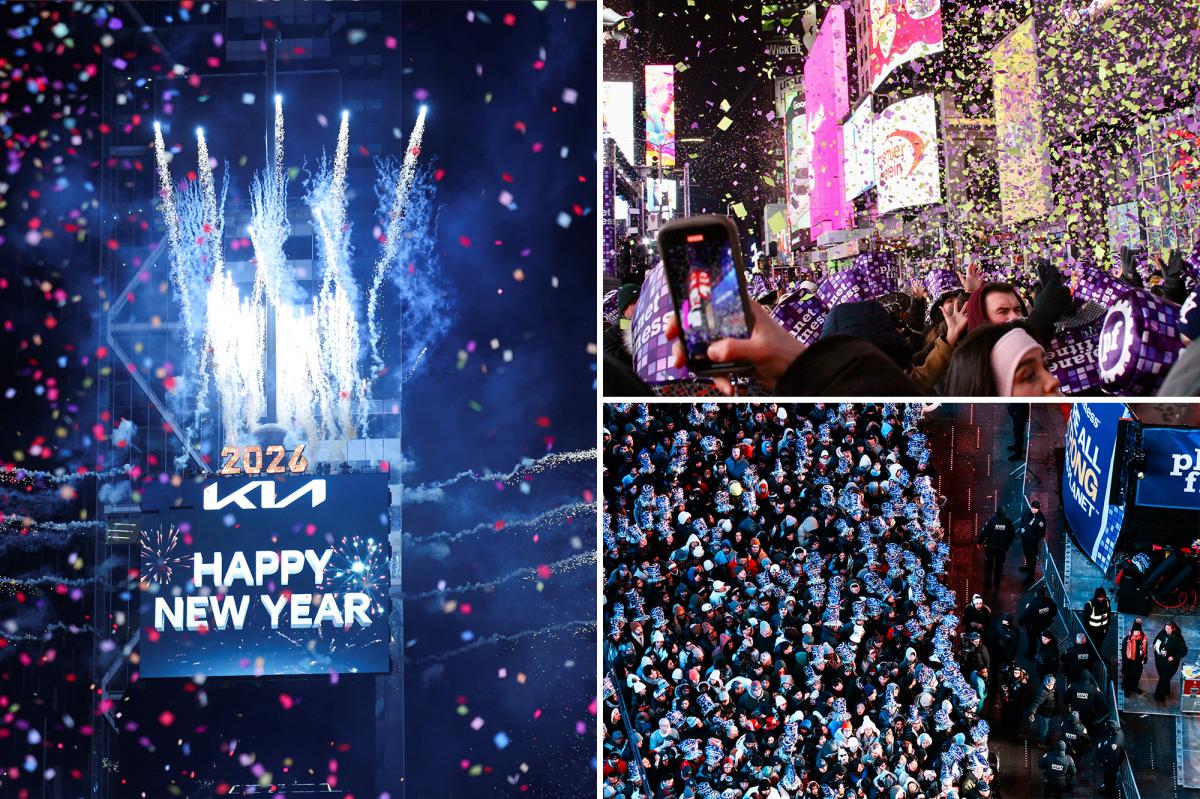 Thousands of New Year’s Eve revelers brave frigid weather for Times Square ball drop to ring in 2026
