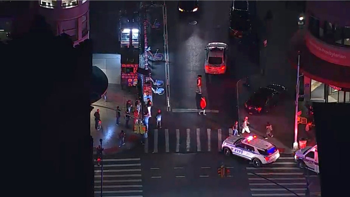 NYPD on street corner in Brooklyn