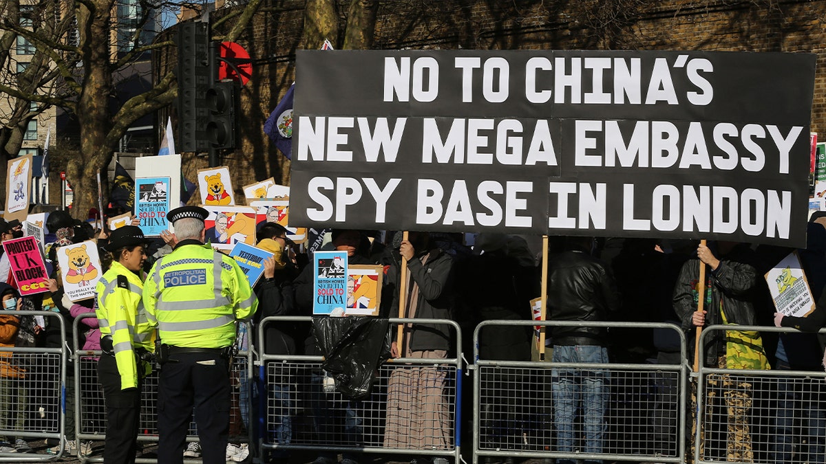 chinese embassy protest