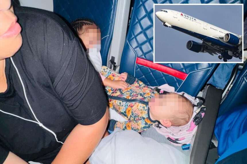 Mom sparks firestorm after posting photo from international Delta flight without seat for baby