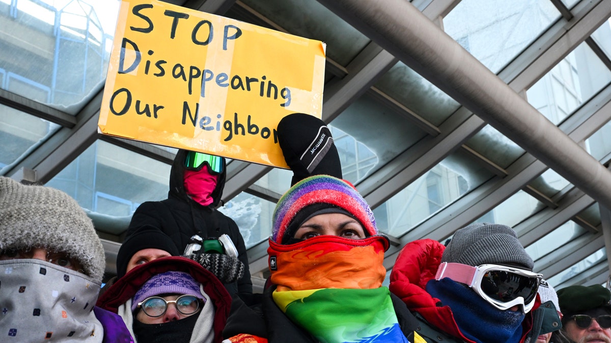 Anti-ICE protesters rally outside MSP airport