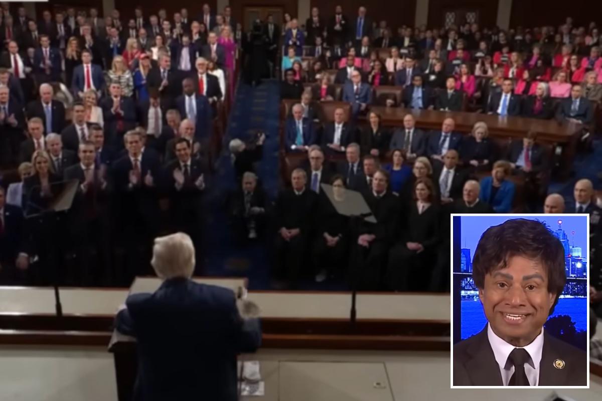 Democrat Rep. Shri Thanedar slammed for staying seated during Trump speech honoring victims’ families