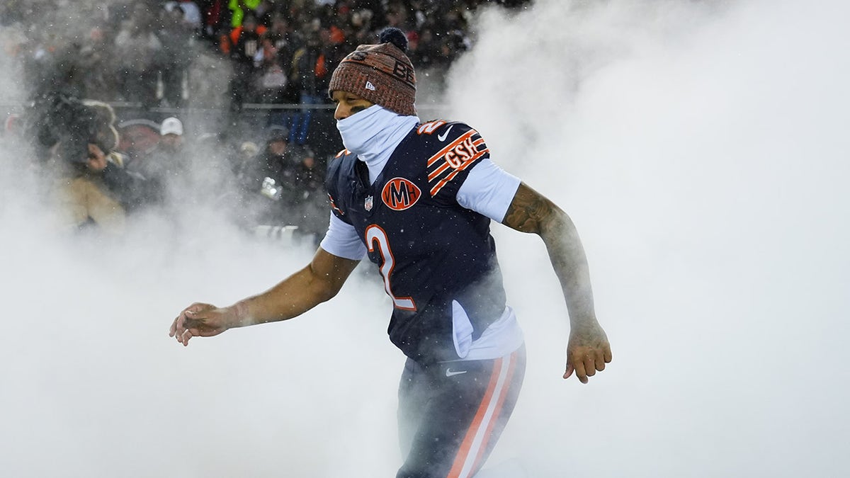 DJ Moore hits the field