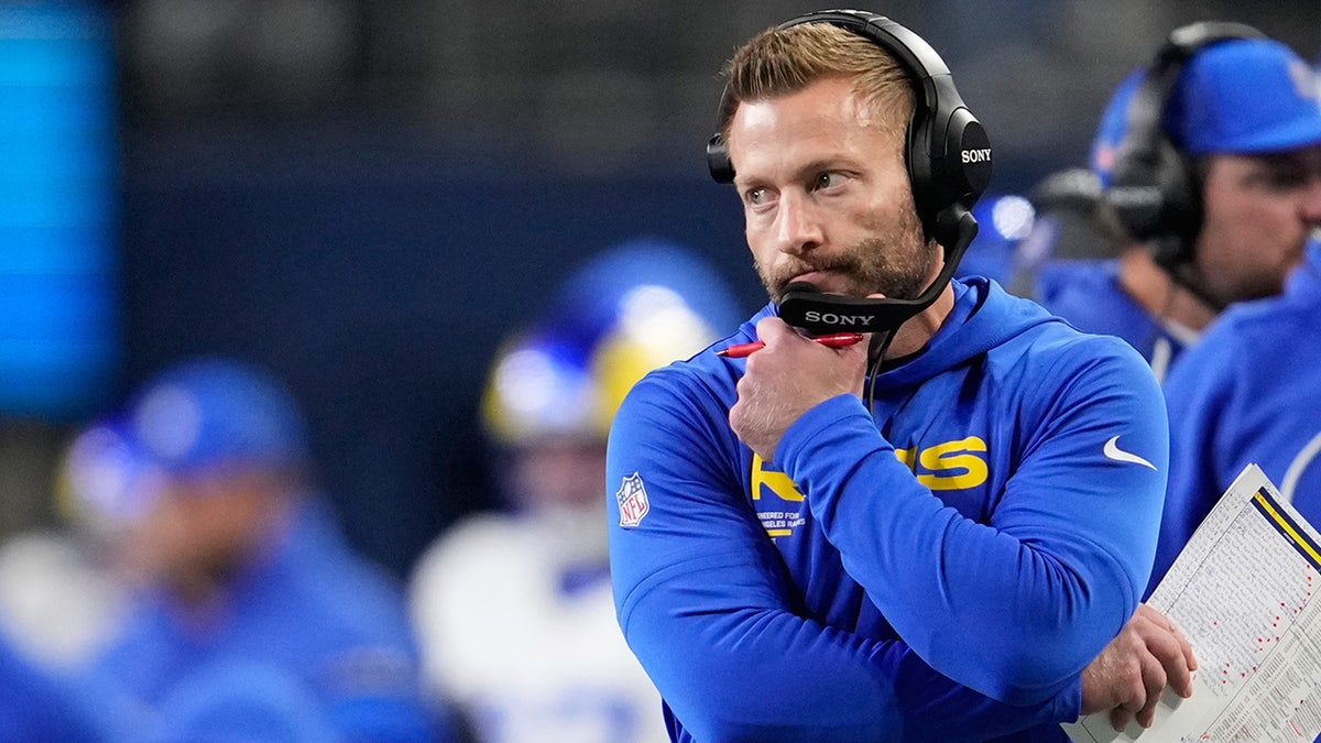 Sean McVay watches his team