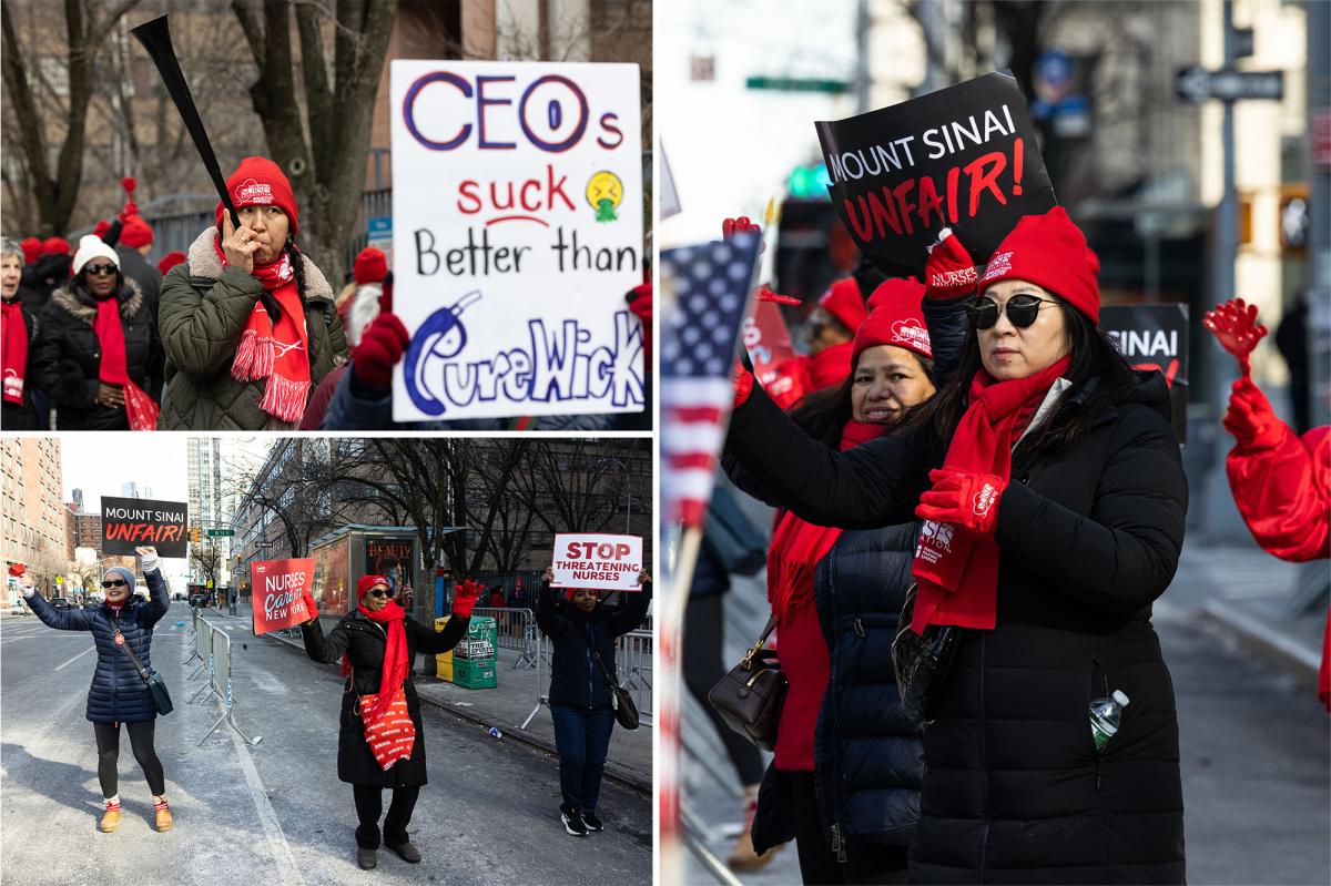 Nurses union lowers demand for raises at Mount Sinai — as second week of bitter NYC strike winds down