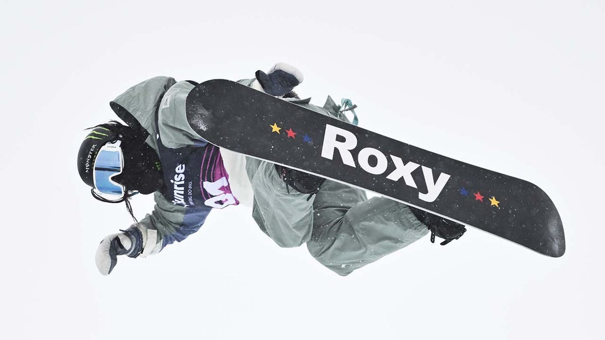 Snowboarder Chloe Kim in action