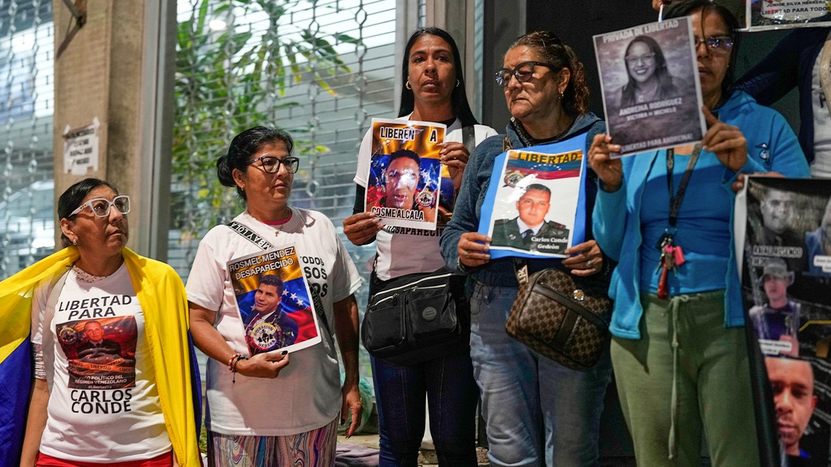 Relatives of detainees gather near El Helicoide