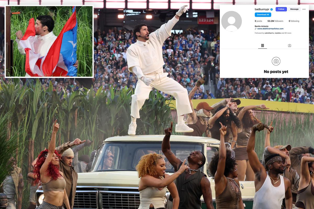 Bad Bunny wipes Instagram after Super Bowl LX halftime show backlash