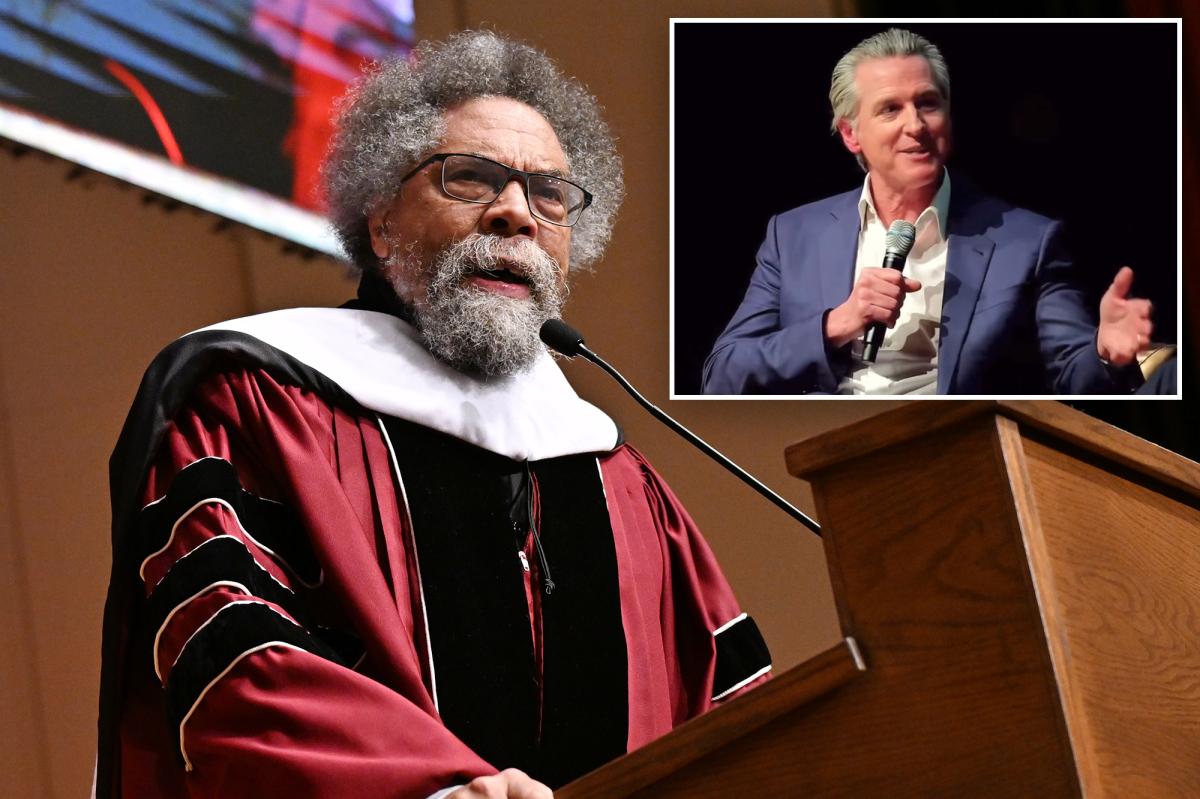 Ex-presidential candidate Cornel West unloads on Gavin Newsom over ‘racist’ remarks: ‘White supremacy mindset’