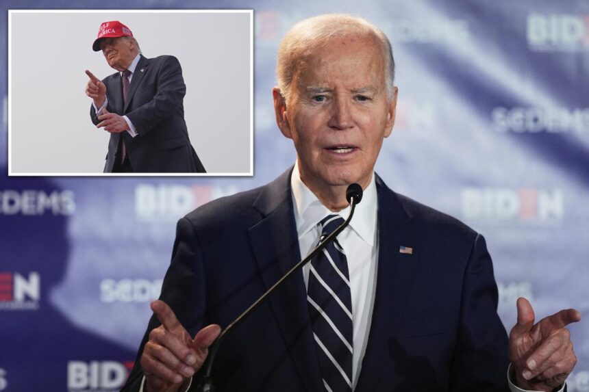 Biden, 83, jokes about age, brags about his border numbers during rare post-presidency speech: ‘I’m getting pretty old’