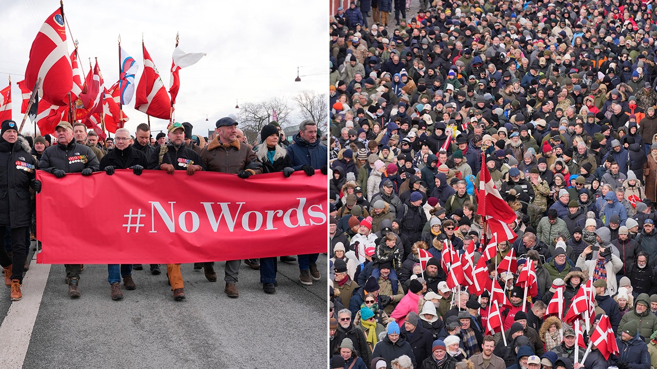 Hundreds protest Trump’s NATO comments and Greenland demands at US embassy in Copenhagen