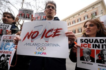 US Olympic officials alter name of ‘Ice House’ hospitality space amid protests against federal agents