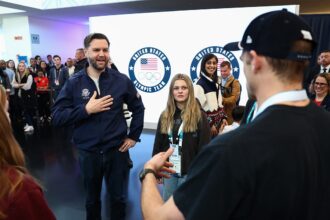 Vance, Rubio cheer on Team USA women’s ice hockey in their Winter Olympics opening win