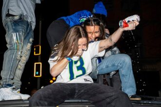 Seahawks fans put on raucous celebration in Seattle after team’s Super Bowl win