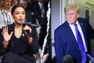 Trump hammers AOC Munich stumbles as ‘not a good look for the United States’