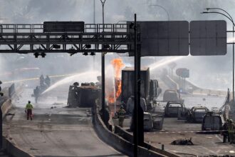 Photos capture devastation after Chile truck explosion kills at least 4, damages at least 50 vehicles