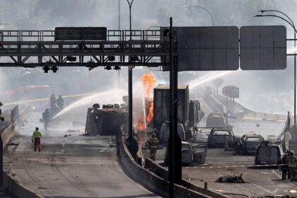 Photos capture devastation after Chile truck explosion kills at least 4, damages at least 50 vehicles