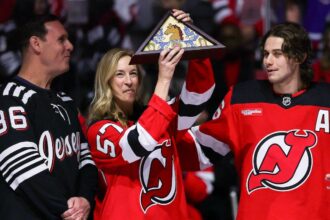 NJ Gov. Mikie Sherrill booed at Devils game honoring US Olympic hockey hero Jack Hughes