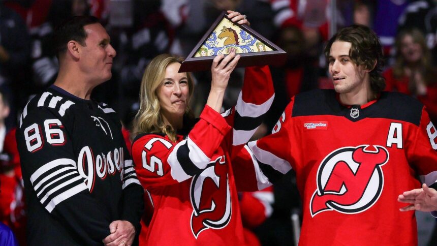NJ Gov. Mikie Sherrill booed at Devils game honoring US Olympic hockey hero Jack Hughes