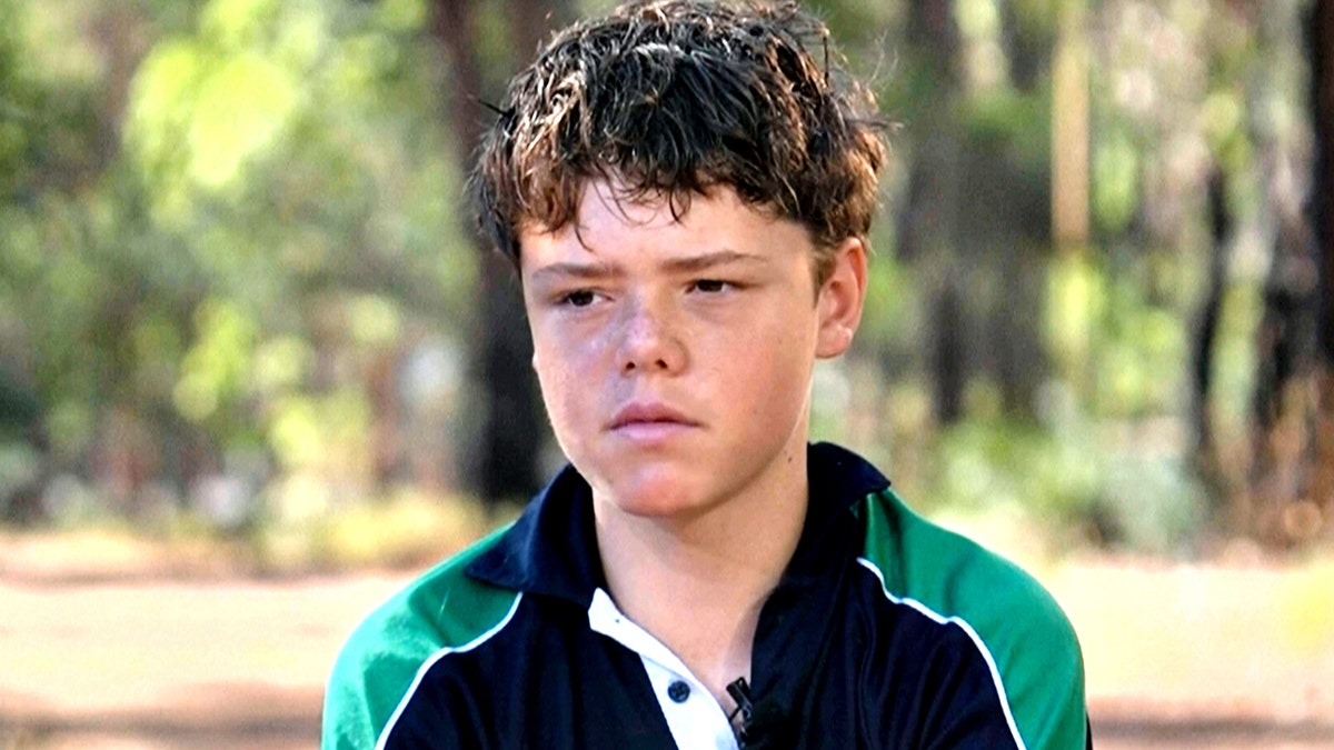 Austin Appelbee sits during an interview