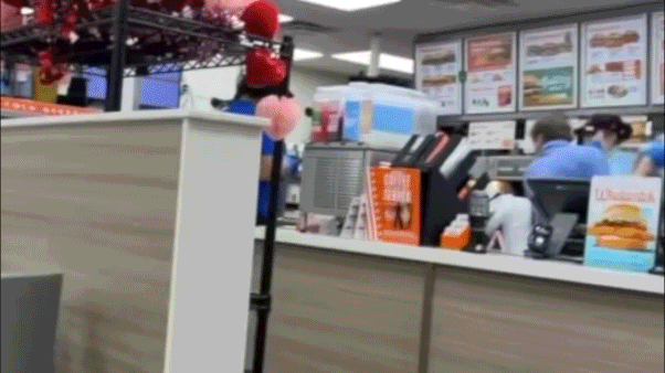 Viral video shows Whataburger staff fending off attacker with trash can, fry basket