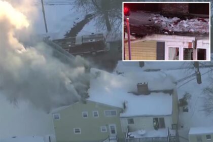 Massachusetts man accidentally sets home on fire while trying to melt ice with blowtorch