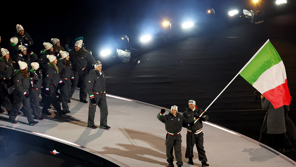 Italian team at the opening ceremony