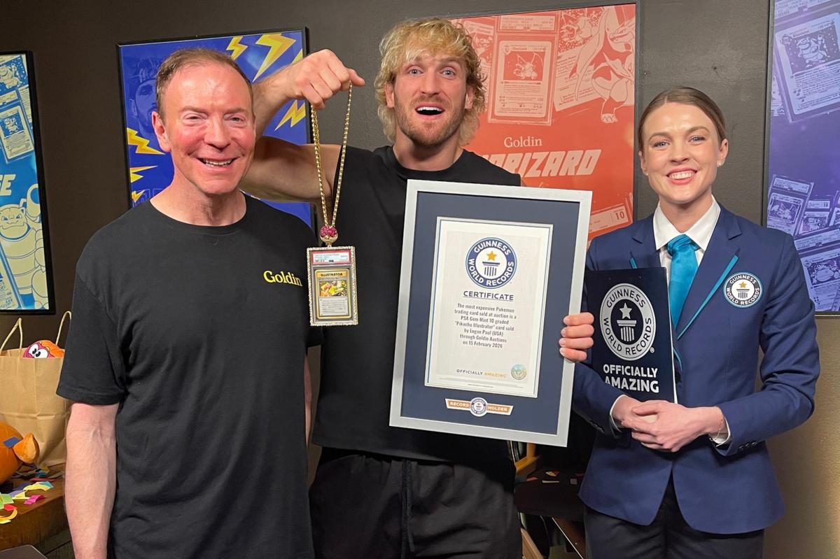 Logan Paul sells rare Pokémon trading card for whopping .5M at auction